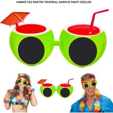 Luord-Store Karpuz Şekilli Tropikal Hawaii Yaza Merhaba Parti Gözlüğü