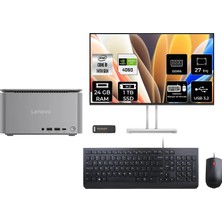 Lenovo Thinkcentre Neo Ultra i9 14900 RTX 4060 24GB RAM 1TB SSD 27" FHD FreeDOS 12W1001XTRP526 Mini PC + Per4 USB