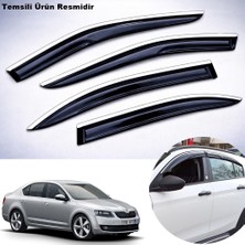 Caraks Skoda Octavia A7 Mügen Cam Rüzgarlığı Abs Krom Nikelajlı Cam Rüzgarlığı 2013-2020 Arası 4 Lü Set