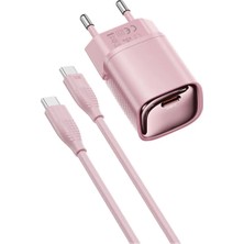 Anka Cep Cep Telefonu Aksesuarları Vivo Y53S Uyumlu 30W Type-C To Type-C Kalblolu Renkli Şarj Aleti