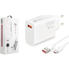 Anka Cep Cep Telefonu Aksesuarları Galaxy M11 Uyumlu 33W Type C Şarj Aleti Seti Kafa + Kablo SG37