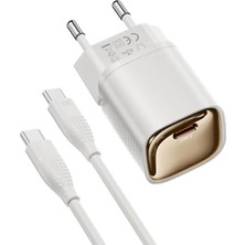 Anka Cep Cep Telefonu Aksesuarları Galaxy Note 20 Ultra Uyumlu 30W Type-C To Type-C Kalblolu Renkli Şarj Aleti