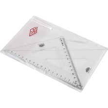 Hatas 0805 Gönye Seti 21/60-45 2 Adet Okul Kullanımı İçin Dayanıklı Plastik Araç Seti