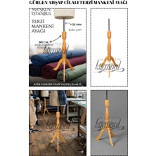 Manken İstanbul Vernik Cilalı Gürgen Ahşap Dekoratif Terzi Mankeni Ayağı