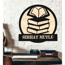 Hediyelikevi Kitap Temalı Ahşap Duvar Tablo