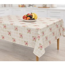 Mandaş Tekstil Kesme Masa Örtüsü Muşamba-Gül Çiçek Yeni - 100X140