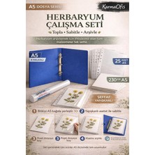 Karmaofis A5 Herbaryum Çalışma Seti–4 Halkalı Klasör+25 Poşet Dosya+25 Adet 230GR A5 Kağıt+Yapışkanlı Asetat