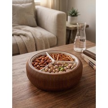 My Craft 3D MYCRAFT3D Renkli Modern Çerezlik - Dokulu Dekoratif Sunum Tabağı Yeni Ev Hediyesi Modern Cips ve Sosluk Seti