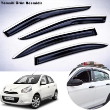 Caraks Nissan Micra Mügen Cam Rüzgarlığı Abs Krom Nikelajlı Cam Rüzgarlığı 2011-2019 Arası 4 Lü Set