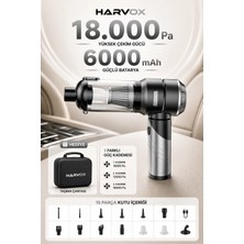 18000PA Güçlü Vakum Araç Süpürgesi Taşınabilir Çantalı 6000MAH Bataryalı Üflemeli HXVC-002