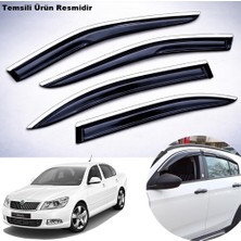Caraks Skoda Octavia Mügen Cam Rüzgarlığı Abs Krom Nikelajlı Cam Rüzgarlığı 2005-2012 Arası 4 Lü Set