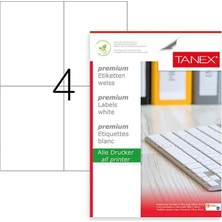 Tanex Laser Etiket Tw-2204 105x148,5 Mm 100 Adet