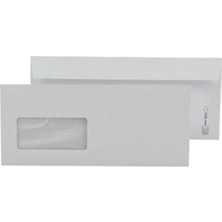 Asil Pencereli Diplomat Zarf Ölçüleri 105X240 Beyaz 500 Adet