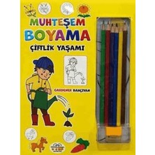 Luord-Store Muhteşem Boyama - Çiftlik Yaşamı + 6lı Boya Kalemi