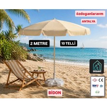 Dogant Krem Plaj Deniz Şemsiyesi Bidonlu Taşıma Çantası