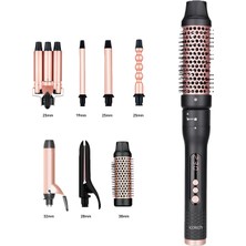 Icotech HS20 Siyah 7 In 1 Saç Maşası Su Dalgası Wag Maşa Seti