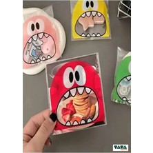 Tata Craft 50 Adet Karışık Renklerde Canavar Desenli Cake Pops ve Kurabiye Poşeti 10X15 cm Kendinden Yapışkanlı