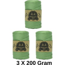 Ala Depo 2 mm - 200 gr Polyester (Pp) Makrome Ipi 230 mt Polyester Makrome Ip Supla Çanta Ipliği (3 Adet)