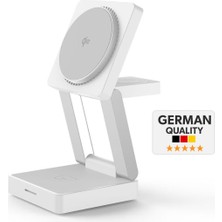 Woyax Qı2 Kablosuz Şarj Standı Katlanabilir Iphone-Iwatch-Airpods Uyumlu 15W Hızlı Telefon Kulaklık Saat Wireless