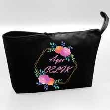 As Gift Kişiye Özel Siyah Makyaj Çantası