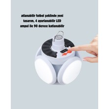 Zero Land Muratech Uzaktan Kumandalı, 360 Derece Katlanabilir Solar LED Aydınlatma Çadır Lambası