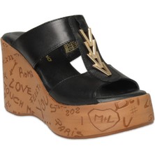 Mammamia D26YT-1720 Günlük Siyah Kadın Terlik