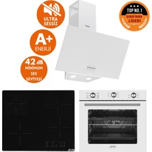 Afm Tech ve Ferre Markalı / Lıtte Sessiz Elektrik Vitro. Ankastre Set (D087-SA + V6-04 + FM7601 )
