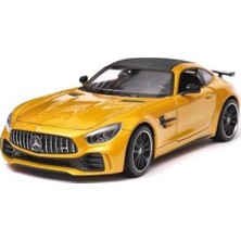 Welly 1:24 Ölçekli Mercedes Amg Gt R Sarı Metal Gövde ile Detaylı Tasarım Araba