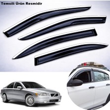 Caraks Volvo S60 Mügen Cam Rüzgarlığı Abs Krom Nikelajlı Cam Rüzgarlığı 2001-2010 Arası 4 Lü Set