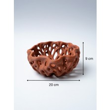 My Craft 3D MYCRAFT3D Organik Delikli Dekoratif Kase Modern Şık Hafif Dayanıklı Ev Dekoru 20X9 cm