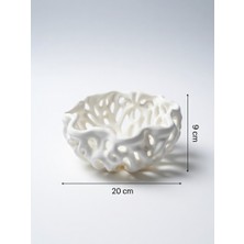 My Craft 3D MYCRAFT3D Organik Delikli Dekoratif Kase Modern Şık Hafif Dayanıklı Ev Dekoru 20X9 cm