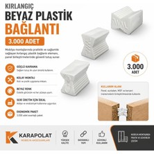 Karapolat Kırlangıç Beyaz Plastik Bağlantı 3.000 Adet