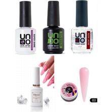 Fontenay Kalıcı Oje Set 1 ( Top + Base Coat + Primer 12ML) + Blooming Jel 15ML + Hamur Jeli 15ML Pink