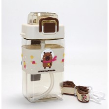 Luord-Store Kapibara (Capybara) Desenli Pipetli Çocuk Matarası ALK4651