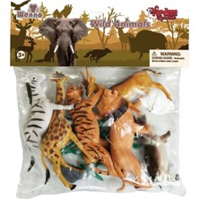 Vardem 79 Parca 10INCH Cıftlıkvahsı,dınozor Hayvan Set - Bej
