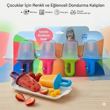 Direkstoktan 4'lü Çubuklu Dondurma Kalıbı 11 cm - Top Star 4 Pcs Ice Cream Stick Mold