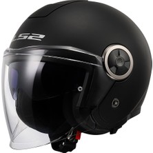 Ls2 Classy Güneş Vizörlü Açık Kask (Mat Siyah)