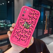 Ucuc Samsung Galaxy S20 Fe 4g/5g Uyumlu Pembe Kırmızı Silikon Kılıf Darbeye Dayanıklı Kamera Koruma