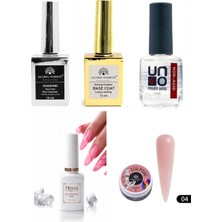 Fontenay Kalıcı Oje Set 2 ( Top + Base Coat 15ML+ Primer 12ML) + Blooming Jel 15ML + Hamur Jeli 15ML Nude