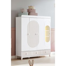 Setay Gardırop, Vizyon 4 Kapaklı 3 Çekmeceli Dolap