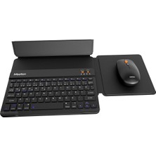 Meetion BTC9660 Siyah Ultra Ince Manyetik Kılıflı Kablosuz Türkçe Klavye-Mouse Seti