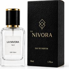 La Nivora  No:4 Unisex Parfüm EDP 50 ml - Meyvemsi, Çiçeksi ve Odunsu Koku