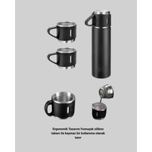 Zero Land Muratech Çelik Termos Bardak Seti | 500 ml Kapasite, Kaymaz Taban, Hediye Kutulu