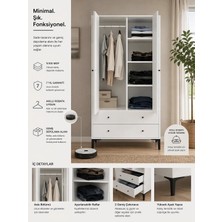 FOCUS 2 KAPILI DOLAP/GARDIROP (%100MDF)