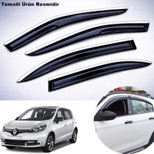 Caraks Renault Scenic 3 Mügen Cam Rüzgarlığı Abs Krom Nikelajlı Cam Rüzgarlığı 2009 Sonrası 4 Lü Set