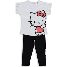 Hello Kitty 2-5 Yaş Takım - Kırık Beyaz-Siyah