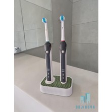 Objinova Oral-B Uyumlu Ikili Elektrikli Diş Fırçası Standı - Şık Tasarım Diş Fırçası Tutucu Organizer