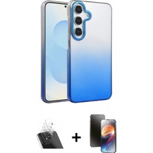 Marsilyan™- Galaxy A34 5g Kılıf Kıvılcım Minimal Özel Seri - Siyah 3D Antistatik Mat Seramik Nano Ekran Koruyucu + Şeffaf Kamera Lens Koruma Cam