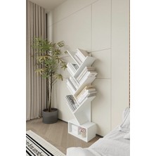 Gani Home Kitap Ağacı Dekoratif Zigzag Kitaplık 140 cm