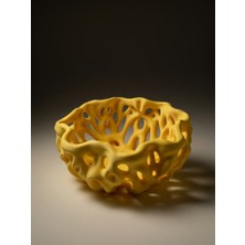 My Craft 3D MYCRAFT3D Organik Delikli Dekoratif Kase Modern Şık Hafif Dayanıklı Ev Dekoru 20X9 cm
